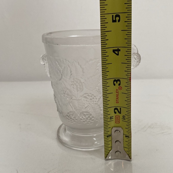 Antique EAPG Hobbs Brockunier Clear Glass Spooner ca 1870 blackberry pattern - Picture 5 of 16